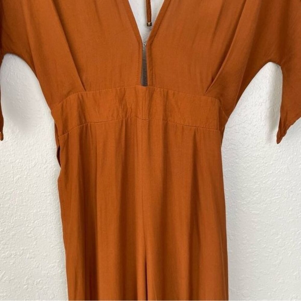 Faithfull The Brand Cedric crop jumpsuit burnt orange 2 - Picture 5 of 15